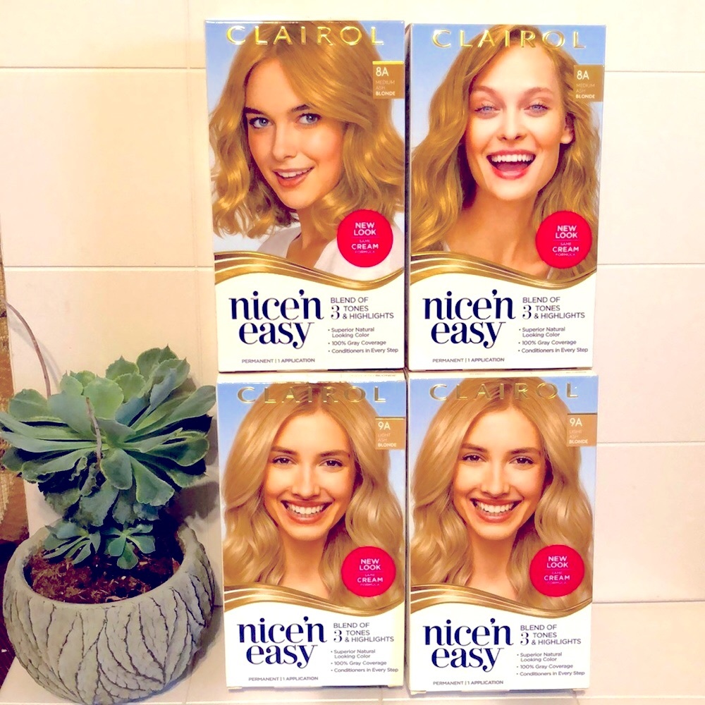 CLAIROL NICE ‘n EASY 4 Boxes 2 are Medium Ash Brown 2 are Light Ash Blonde